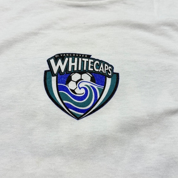Vintage Umbro Vancouver Whitecaps Short Sleeve T-Shirt Mens Large White Blue NWT - Picture 5 of 10